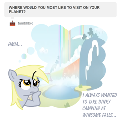 Size: 1130x1100 | Tagged: safe, artist:outofworkderpy, imported from derpibooru, derpy hooves, ditzy doo, pegasus, pony, comic:out of work derpy, comic, female, frown, mare, outofworkderpy, solo, tumblr, tumblr comic, waterfall