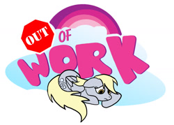 Size: 1400x1000 | Tagged: safe, artist:outofworkderpy, imported from derpibooru, derpy hooves, ditzy doo, pegasus, pony, comic:out of work derpy, comic, female, floppy ears, header, mare, outofworkderpy, prone, sad, solo, tumblr, tumblr comic