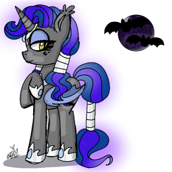 Size: 768x768 | Tagged: safe, artist:awoomarblesoda, imported from derpibooru, oc, oc only, oc:moonstone, alicorn, bat pony, bat pony alicorn, pony, female, mare, parent:night guard, parent:princess luna, parents:guardluna, simple background, solo, transparent background