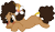 Size: 1286x749 | Tagged: safe, artist:chipmagnum, imported from derpibooru, oc, oc only, oc:rice paddy, earth pony, ladybug, pony, cross-eyed, female, flower, flower in hair, insect on nose, looking at something, mare, prone, simple background, solo, transparent background