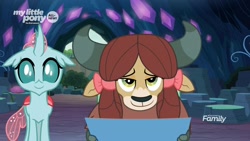 Size: 1920x1080 | Tagged: safe, imported from derpibooru, screencap, ocellus, yona, changedling, changeling, yak, uprooted