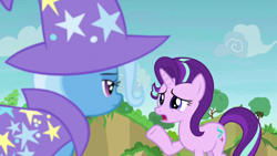 Size: 1280x720 | Tagged: safe, imported from derpibooru, screencap, starlight glimmer, trixie, pony, unicorn, to change a changeling