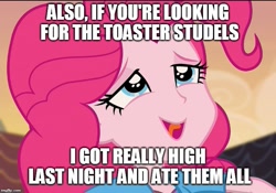 Size: 715x500 | Tagged: safe, imported from derpibooru, pinkie pie, equestria girls, bojack horseman, caption, image macro, text