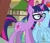 Size: 919x790 | Tagged: safe, imported from derpibooru, screencap, rainbow dash, sci-twi, twilight sparkle, pegasus, pony, unicorn, equestria girls, equestria girls series, spring breakdown, spoiler:eqg series (season 2), cropped, equestria girls ponified, female, glasses, human pony dash, mare, ponified, unicorn sci-twi, wings down