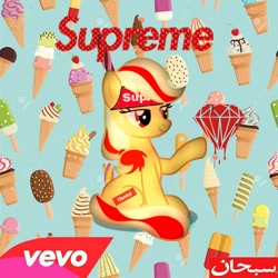 Size: 720x720 | Tagged: safe, imported from derpibooru, applejack, pony, male, supreme, trap, tumblr