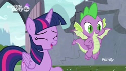 Size: 1920x1080 | Tagged: safe, imported from derpibooru, screencap, spike, twilight sparkle, alicorn, dragon, pony, uprooted, twilight sparkle (alicorn), winged spike, wings