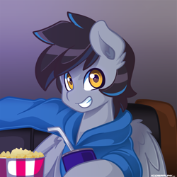 Size: 2000x2000 | Tagged: safe, artist:ciderpunk, imported from derpibooru, oc, oc only, food, popcorn, soda