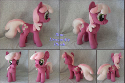 Size: 3000x2000 | Tagged: safe, artist:bluedragonflyplush, imported from derpibooru, cheerilee, earth pony, pony, female, irl, mare, photo, plushie, solo, standing