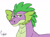 Size: 1280x958 | Tagged: safe, artist:colourstrike, imported from derpibooru, spike, bust, male, older, older spike, redesign, sideburns, solo