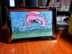 Size: 2560x1920 | Tagged: safe, artist:thebadbadger, imported from derpibooru, oc, oc:bubblegum, pony, traditional art