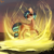 Size: 2160x2160 | Tagged: safe, artist:nsilverdraws, imported from derpibooru, cozy glow, pony, alternate timeline, ashlands timeline, bad end, badass, barren, commission, energy, evil grin, female, grin, implied genocide, post-apocalyptic, pure concentrated unfiltered evil of the utmost potency, pure unfiltered evil, smiling, solo, wasteland