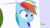 Size: 826x464 | Tagged: safe, imported from derpibooru, screencap, rainbow dash, pony, sparkle's seven, animated, duckface, female, gif, pouting, rejection