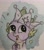 Size: 1668x1878 | Tagged: safe, artist:lightisanasshole, imported from derpibooru, spike, dragon, sparkle's seven, abstract background, big eyes, blue background, crown, cute, green eyes, happy, hard-won helm of the sibling supreme, male, paper crown, scale, scales, simple background, smiling, solo, stars, traditional art, watercolor painting