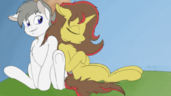 Size: 1920x1080 | Tagged: safe, artist:maximus, imported from derpibooru, oc, oc:silver stardust, pony, duo