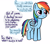 Size: 4550x3962 | Tagged: safe, artist:czu, imported from derpibooru, rainbow dash, rarity, pegasus, pony, sparkle's seven, bored, darling, dialogue, female, implied rarity, levitation, magic, magic aura, mare, offscreen character, rainbow dash always dresses in style, telekinesis