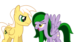 Size: 1280x720 | Tagged: safe, editor:jdueler11, imported from derpibooru, oc, oc only, oc:eagle, oc:emerald may, pegasus, pony, bedroom eyes, female, male, mare, pegasus oc, simple background, stallion, transparent background, vector