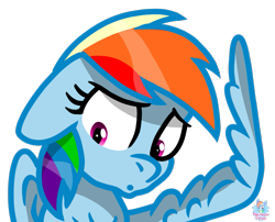 Size: 1033x836 | Tagged: safe, artist:rainbow eevee, imported from derpibooru, rainbow dash, pony, awkward, female, looking down, simple background, solo, transparent background, whistling, wings