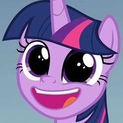 Size: 1080x1080 | Tagged: safe, edit, edited screencap, imported from derpibooru, screencap, twilight sparkle, alicorn, pony, sparkle's seven, cropped, cute, exploitable meme, eye reflection, faic, female, meme, open mouth, pudding face, reflection, solo, template, twiabetes, twilight sparkle (alicorn), twilight sparkle is best facemaker