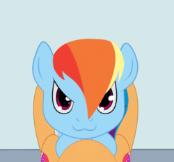 Size: 800x750 | Tagged: safe, artist:brightroom, imported from derpibooru, rainbow dash, scootaloo, pegasus, pony, :3, >:3, animated, belly buzz, both cutie marks, cat face, cat smile, cute, cutealoo, cutie mark, dashabetes, female, female pov, filly, gif, grin, misleading thumbnail, not porn, offscreen character, pov, raspberry, scootalove, smiling, the cmc's cutie marks, tickling, tongue out, tummy buzz, ych result