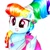 Size: 1306x1306 | Tagged: safe, artist:liaaqila, imported from derpibooru, rainbow dash, pegasus, pony, sparkle's seven, alternate hairstyle, clothes, cute, dress, ear piercing, female, jewelry, mare, megaradash, necklace, piercing, rainbow dash always dresses in style, solo, traditional art