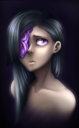 Size: 1200x1920 | Tagged: safe, artist:jadekettu, imported from derpibooru, marble pie, human, female, humanized, sad, solo