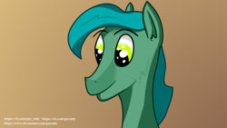 Size: 1920x1080 | Tagged: safe, artist:guyonly, imported from derpibooru, oc, oc only, pony, bust, male, solo, stallion, wide eyes