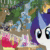Size: 1080x1080 | Tagged: safe, artist:nootaz, imported from derpibooru, apple bloom, rarity, scootaloo, sweetie belle, trixie, pony, unicorn, album, album cover, animated, bible, breakcore, christmas, cover art, cross, female, fire, gabber, hair ribbon, hair tie, hardcore, holiday, magic, mashcore, metal, music, pinkamena party, rockcore, sound, webm