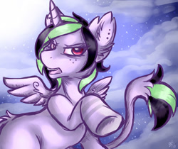 Size: 400x336 | Tagged: safe, artist:blazedthylacine, imported from derpibooru, oc, oc:toil, alicorn, pony, alicorn oc, female, mare, spread wings, wings