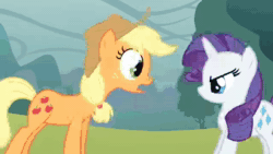Size: 1280x720 | Tagged: safe, edit, edited screencap, imported from derpibooru, screencap, sound edit, applejack, rarity, twilight sparkle, look before you sleep, 300, animated, crossover, pillow, pillow fight, rain, sound, webm