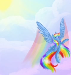 Size: 1226x1280 | Tagged: safe, artist:blazedthylacine, imported from derpibooru, rainbow dash, pegasus, pony, female, flying, mare, rainbow