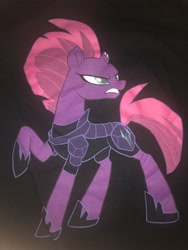 Size: 4032x3024 | Tagged: safe, editor:undeadponysoldier, imported from derpibooru, tempest shadow, pony, unicorn, my little pony: the movie, broken horn, clothes, hoof shoes, horn, irl, photo, raised hoof, shirt, t-shirt