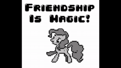 Size: 1280x720 | Tagged: safe, artist:rc88, imported from derpibooru, pinkie pie, pony, 8-bit, animated, chiptune, female, game boy, laughter song, music, solo, sound, stock vector, webm, youtube link
