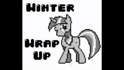 Size: 1280x720 | Tagged: safe, artist:rc88, imported from derpibooru, twilight sparkle, pony, unicorn, 8-bit, animated, chiptune, female, game boy, music, solo, sound, unicorn twilight, webm, winter wrap up song, youtube link