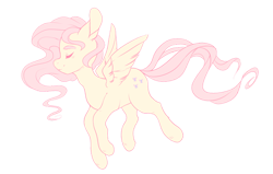 Size: 900x574 | Tagged: safe, artist:pekou, imported from derpibooru, fluttershy, pegasus, pony, 2015, cute, eyes closed, female, mare, pastel, profile, shyabetes, simple background, solo, transparent background