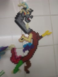 Size: 4160x3120 | Tagged: safe, imported from derpibooru, discord, babscon, babscon 2019, irl, perler, perler beads, photo