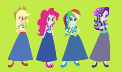 Size: 1174x688 | Tagged: safe, artist:starman1999, imported from derpibooru, applejack, pinkie pie, rainbow dash, starlight glimmer, equestria girls