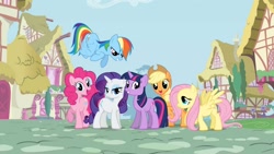 Size: 1600x900 | Tagged: safe, imported from derpibooru, screencap, applejack, fluttershy, pinkie pie, rainbow dash, rarity, twilight sparkle, pony, female, mane six