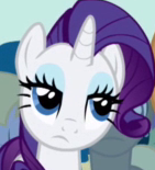 Size: 141x155 | Tagged: safe, imported from derpibooru, screencap, rarity, pony, background pony, cropped, picture for breezies, rarity is not amused, solo focus, unamused