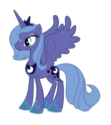 Size: 1400x1572 | Tagged: artist needed, safe, artist:durpy, imported from derpibooru, princess luna, alicorn, pony, female, mare, s1 luna, simple background, solo, spread wings, wings