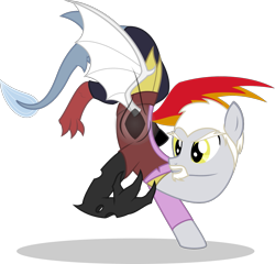 Size: 1263x1212 | Tagged: safe, artist:logic-is-here, imported from derpibooru, draconequus, clothes, daedric prince, draconequified, looking at self, male, sheogorath, simple background, skyrim, solo, species swap, the elder scrolls, transparent background