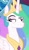 Size: 620x1080 | Tagged: safe, edit, edited screencap, imported from derpibooru, screencap, princess celestia, pony, sparkle's seven, celestia is not amused, cropped, female, pouting, raised eyebrow, reaction image, solo, unamused
