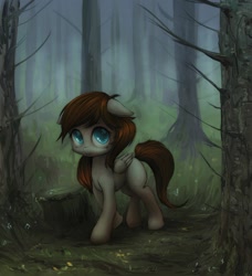 Size: 1416x1550 | Tagged: source needed, useless source url, safe, artist:darkstylerz, imported from derpibooru, oc, oc only, pony, commission, forest, solo
