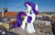 Size: 2500x1600 | Tagged: safe, artist:alexiy777, artist:theotterpony, imported from derpibooru, rarity, pony, unicorn, female, germany, giant pony, highrise ponies, irl, macro, mare, munich, photo, ponies in real life, solo, story included
