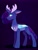 Size: 1536x2047 | Tagged: safe, artist:incendiaryboobs, artist:incendiarymoth, imported from derpibooru, princess luna, changedling, changeling, changedlingified, changelingified, female, purple background, simple background, solo, species swap