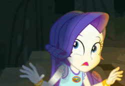 Size: 640x442 | Tagged: safe, imported from derpibooru, screencap, rarity, equestria girls, legend of everfree, animated, camp everfree logo, camp everfree outfits, cute, drama queen, female, gif, marshmelodrama, raribetes, rarity being rarity, solo