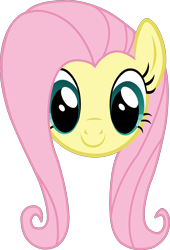 Size: 2062x3036 | Tagged: safe, imported from derpibooru, fluttershy, pony, clipart, female, happy, head, looking at you, solo