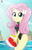 Size: 514x808 | Tagged: safe, artist:charliexe, imported from derpibooru, fluttershy, equestria girls, equestria girls series, adorasexy, beach, beach ball, clothes, cute, female, fluttershy's one-piece swimsuit, geode of fauna, magical geodes, ocean, one-piece swimsuit, sexy, shyabetes, smiling, solo, swimsuit