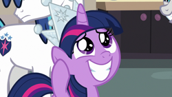 Size: 1920x1080 | Tagged: safe, imported from derpibooru, screencap, shining armor, twilight sparkle, twilight velvet, pony, sparkle's seven, crown, female, filly, filly twilight sparkle, hard-won helm of the sibling supreme, younger