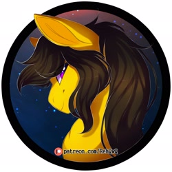 Size: 1916x1914 | Tagged: safe, artist:naughtyreh, artist:rehqwq, imported from derpibooru, oc, pony, bust, commission, cute, icon, looking at you, male, patreon, patreon logo, smiling, stallion, yellow