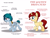 Size: 4000x3000 | Tagged: safe, artist:pananovich, derpibooru exclusive, imported from derpibooru, oc, oc only, oc:delta vee, oc:golden brooch, pegasus, pony, unicorn, beer bottle, chad, cigarette, comparison, duo, duo female, ear piercing, female, grumpy, jewelry, lipstick, meme, milf, necklace, piercing, red lipstick, simple background, smiling, virgin, virgin walk, white background
